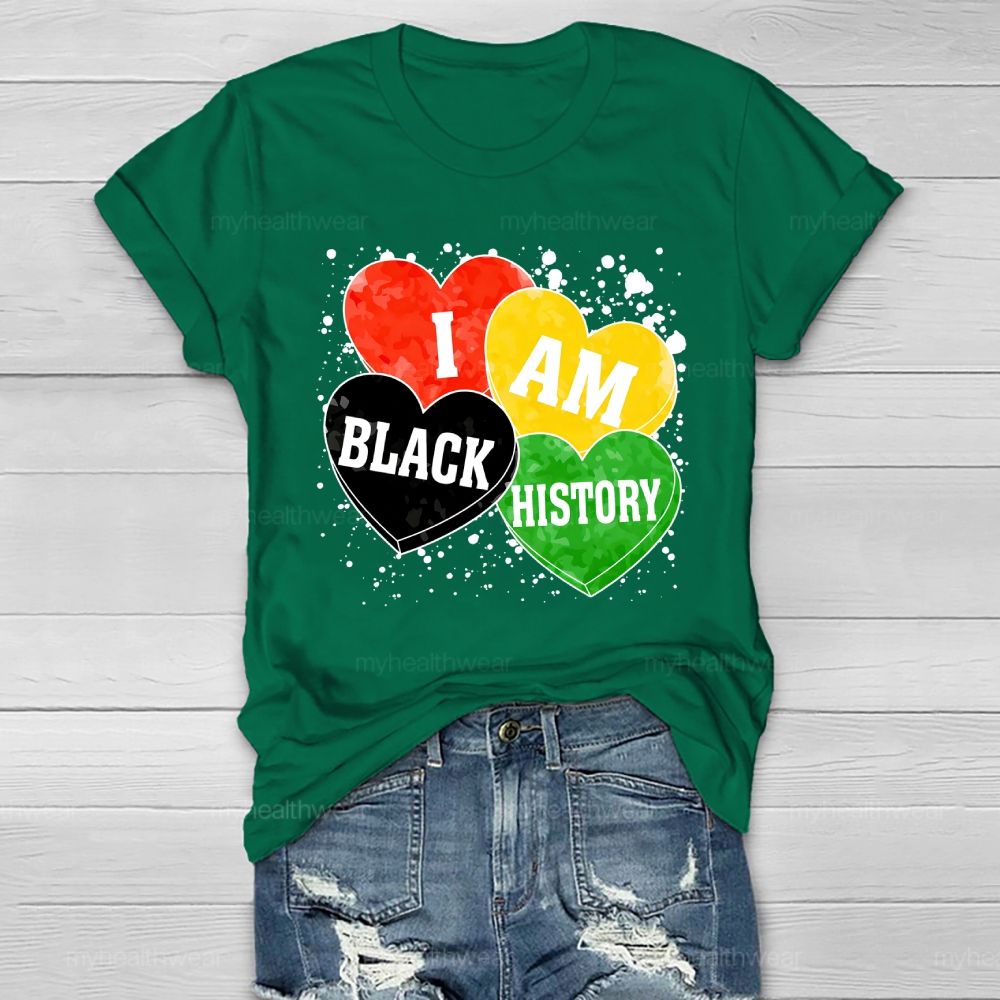 I Am Black History Love Healthwear T-shirt