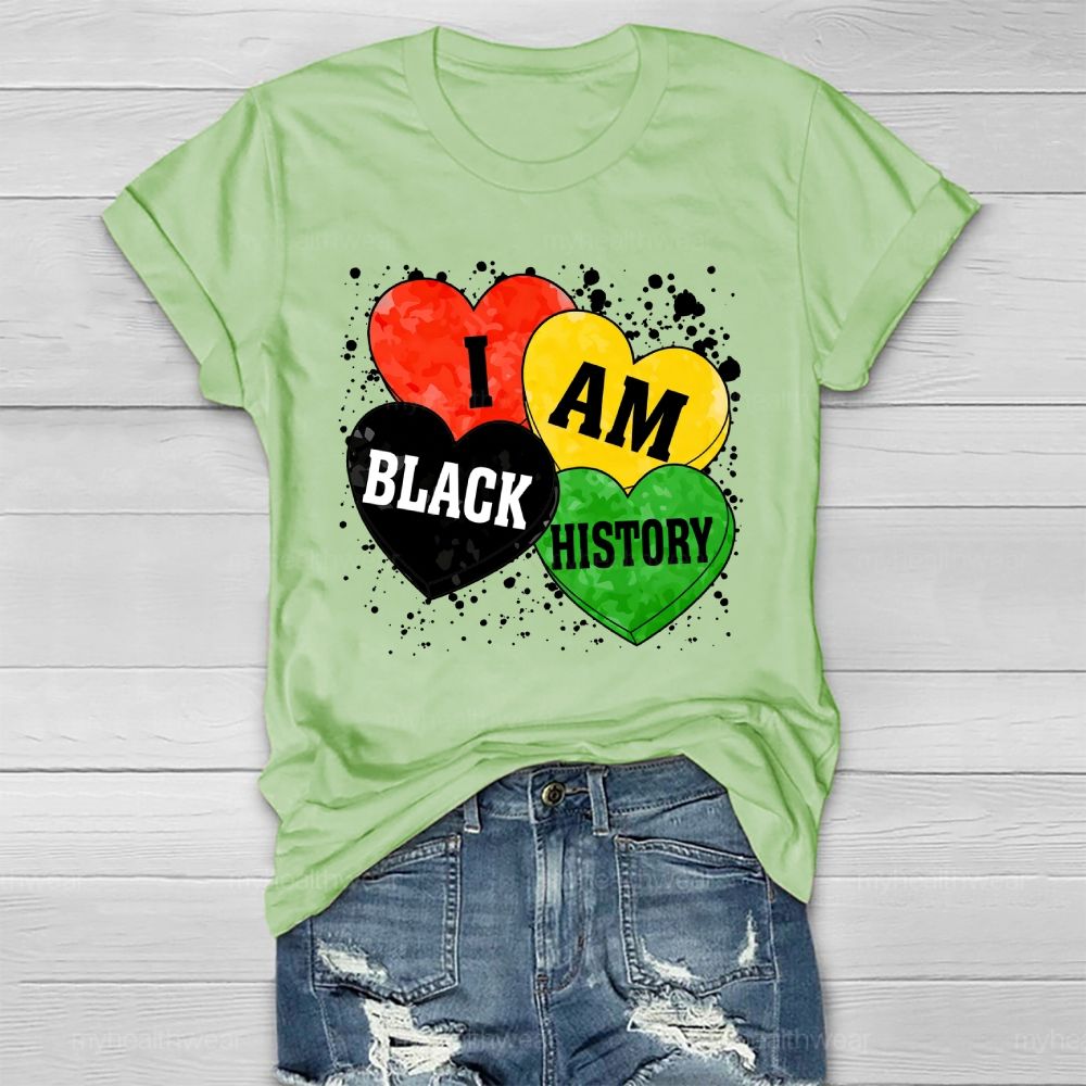 I Am Black History Love Healthwear T-shirt