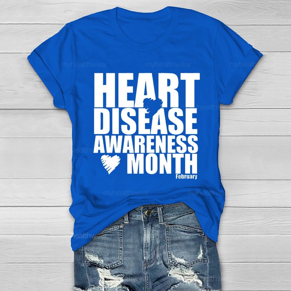 Heart Disease Awareness Month February Healthwear T-shirt