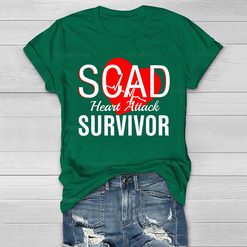 SCAD Heart Attack Survivor Healthwear T-shirt