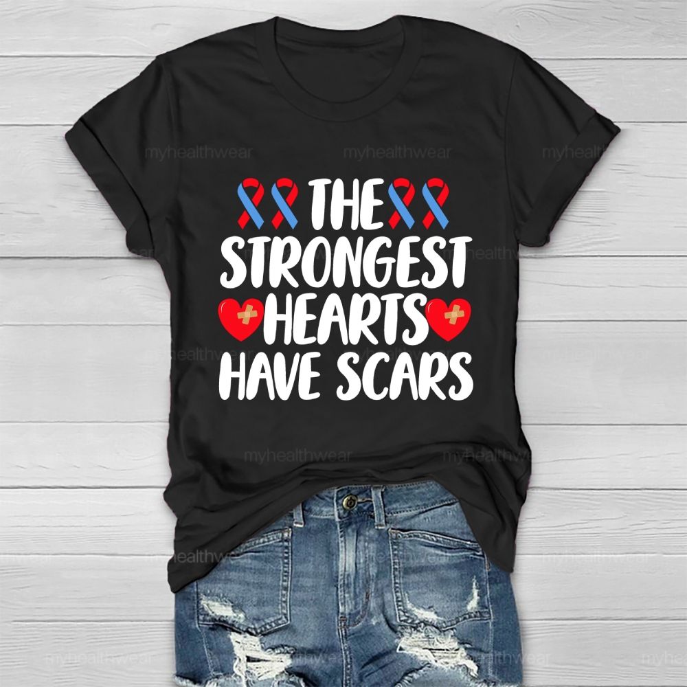 The Strongest Hearts Have Scars Healthwear T-shirt