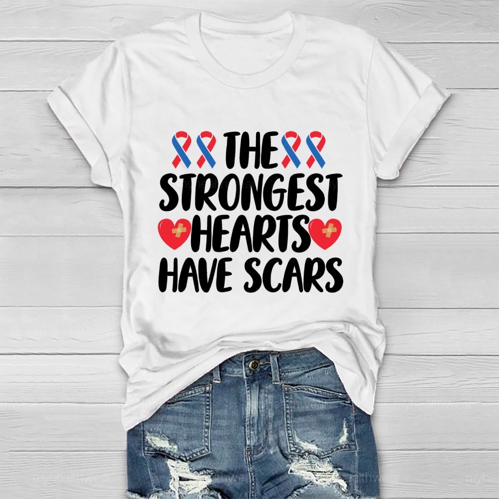 The Strongest Hearts Have Scars Healthwear T-shirt