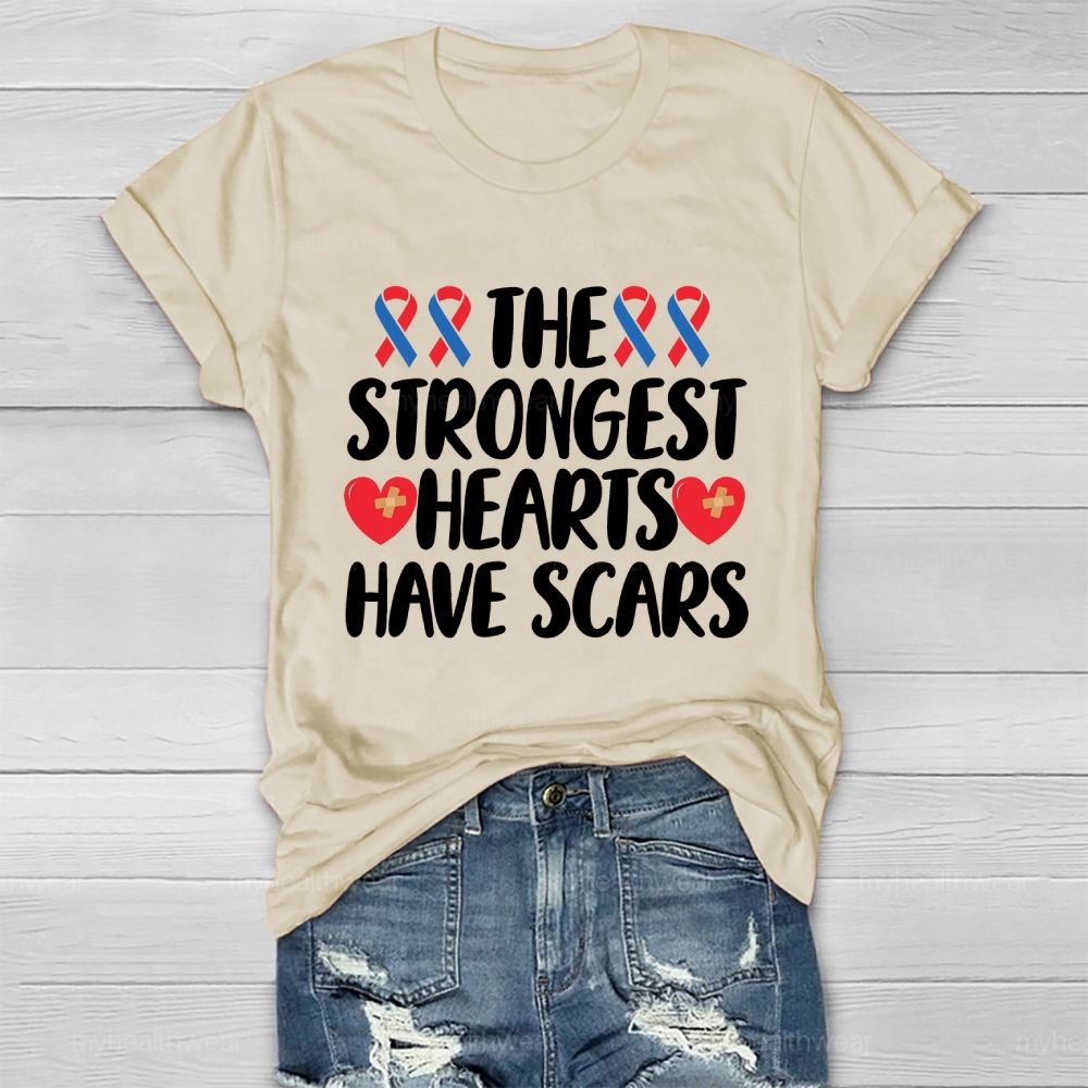The Strongest Hearts Have Scars Healthwear T-shirt