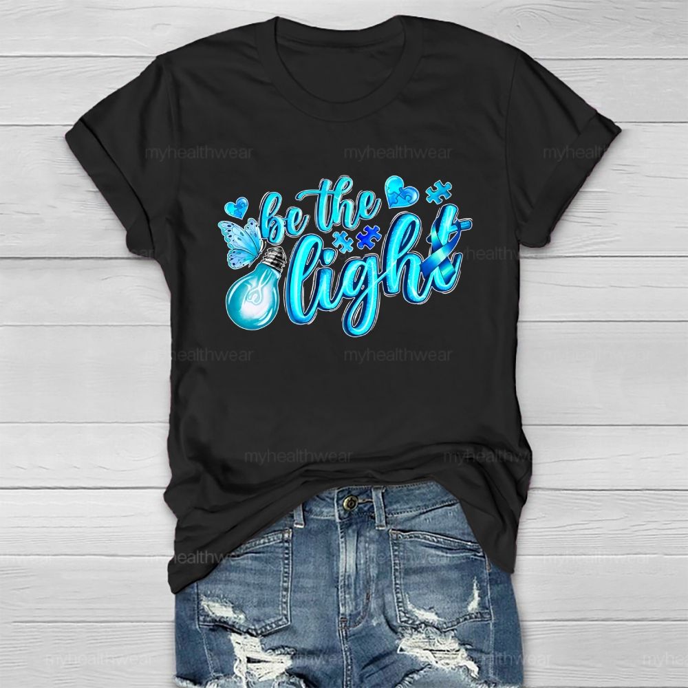 Be The Light Puzzle Butterfly Healthwear T-shirt