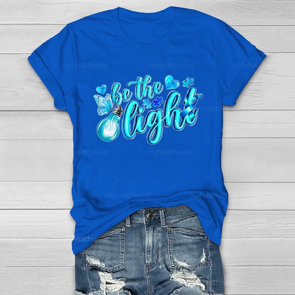 Be The Light Puzzle Butterfly Healthwear T-shirt