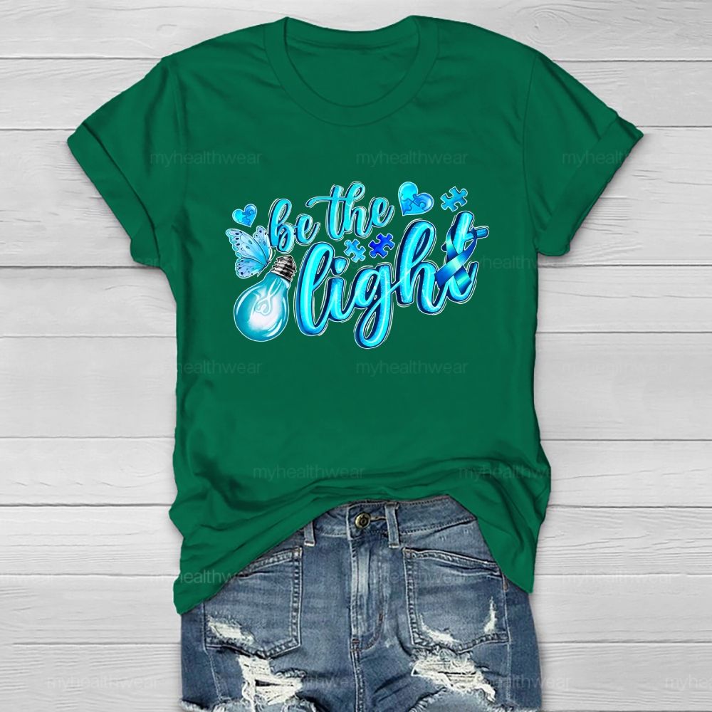 Be The Light Puzzle Butterfly Healthwear T-shirt