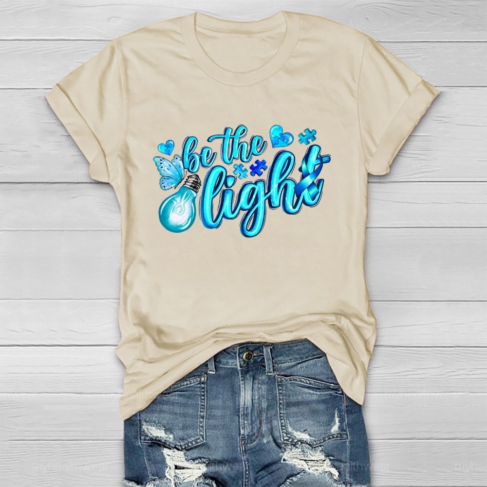Be The Light Puzzle Butterfly Healthwear T-shirt
