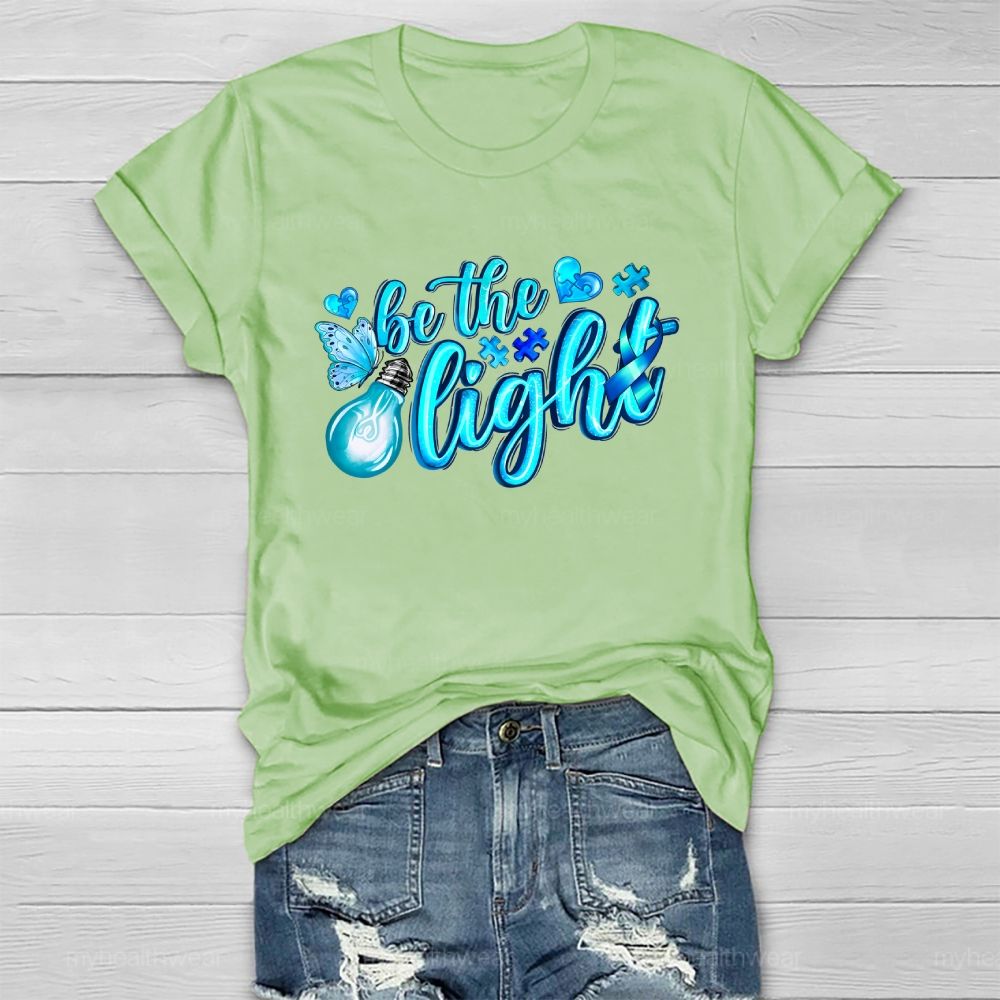 Be The Light Puzzle Butterfly Healthwear T-shirt