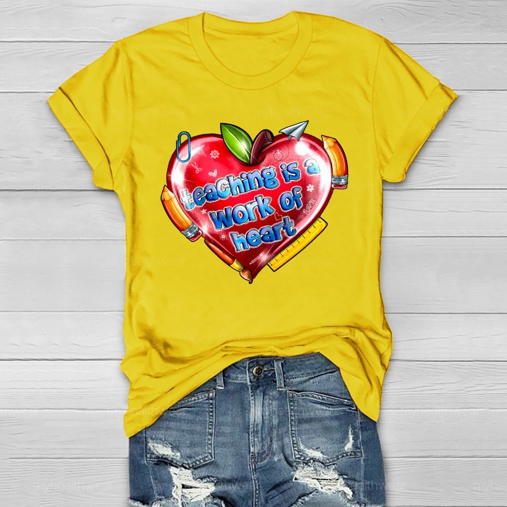 Teaching Is A Work Of Heart Healthwear T-shirt