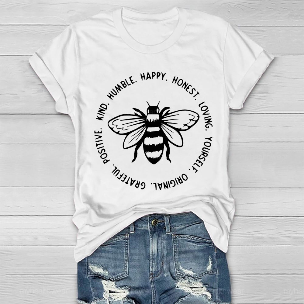 Kind Humble Happy Honest Loving Healthwear T-shirt