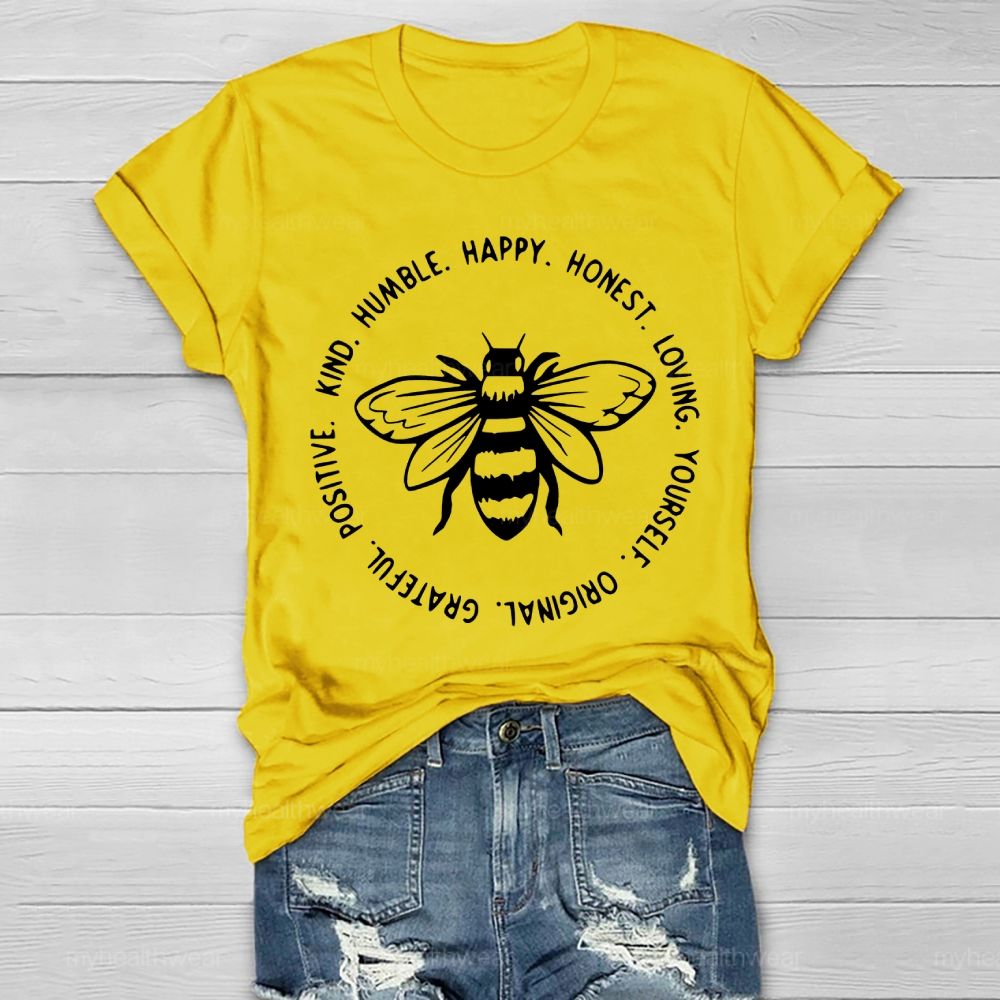 Kind Humble Happy Honest Loving Healthwear T-shirt