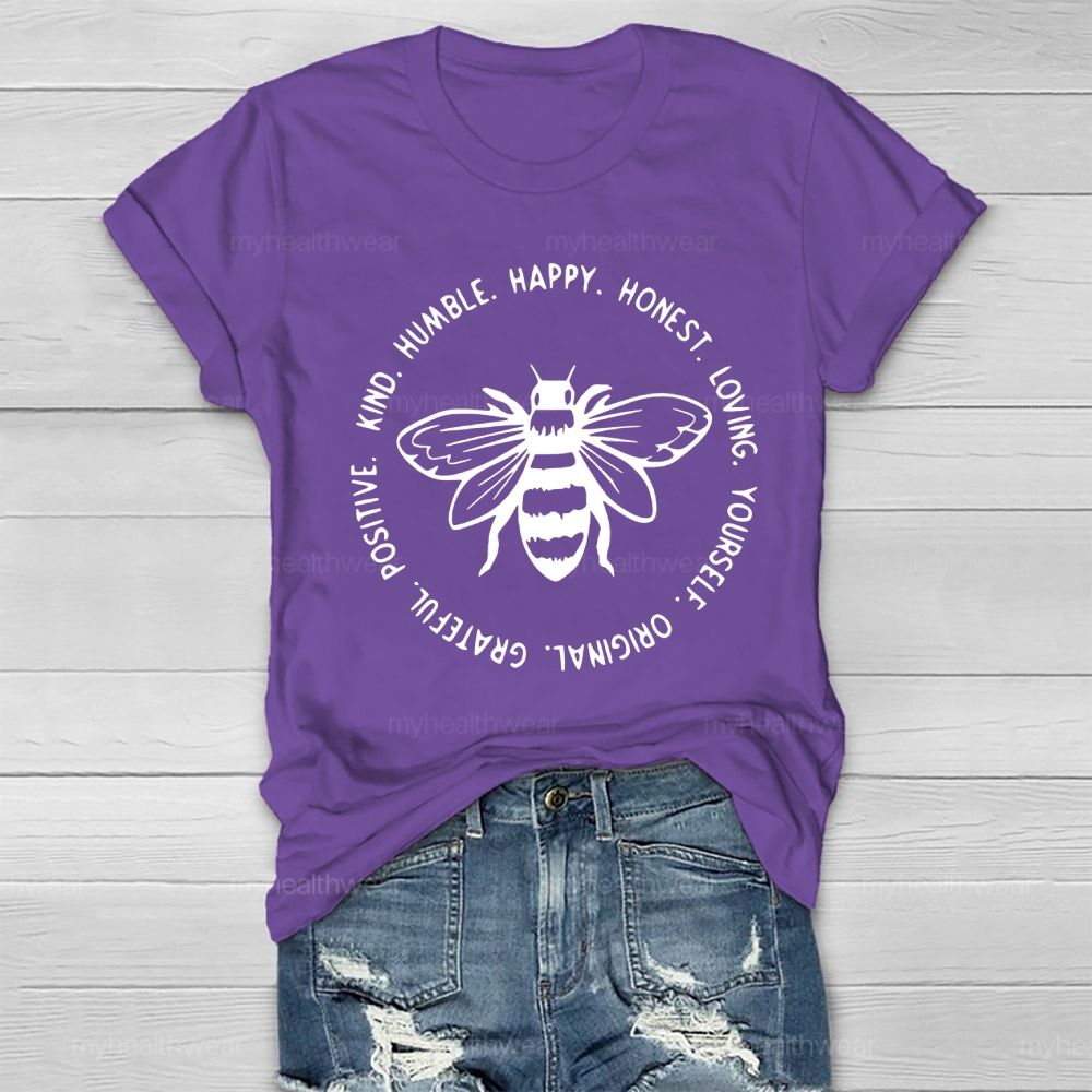 Kind Humble Happy Honest Loving Healthwear T-shirt