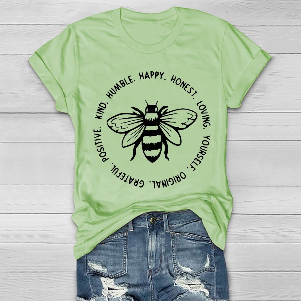 Kind Humble Happy Honest Loving Healthwear T-shirt