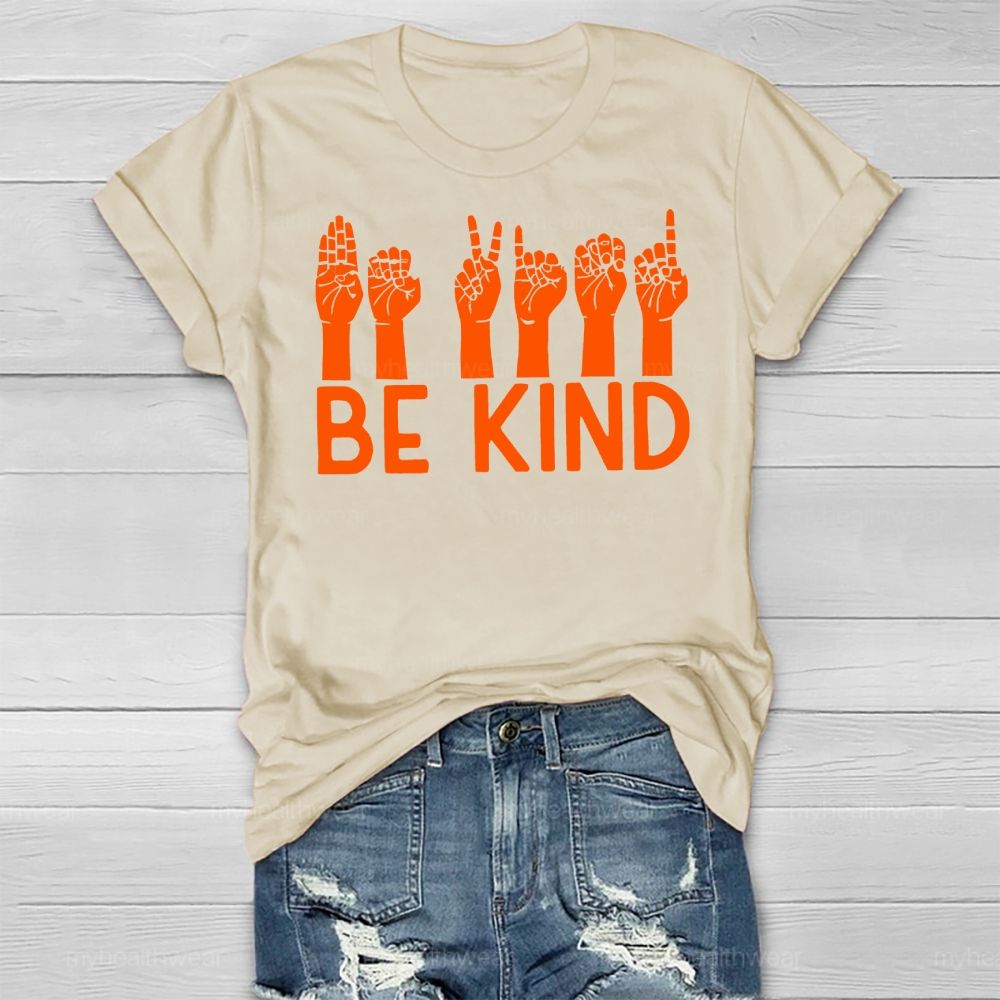 Be Kind Sign Language Healthwear T-shirt