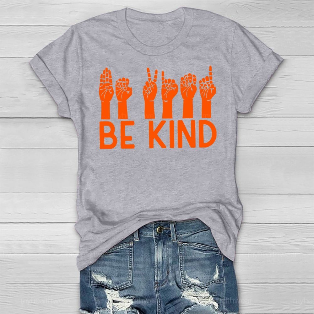 Be Kind Sign Language Healthwear T-shirt