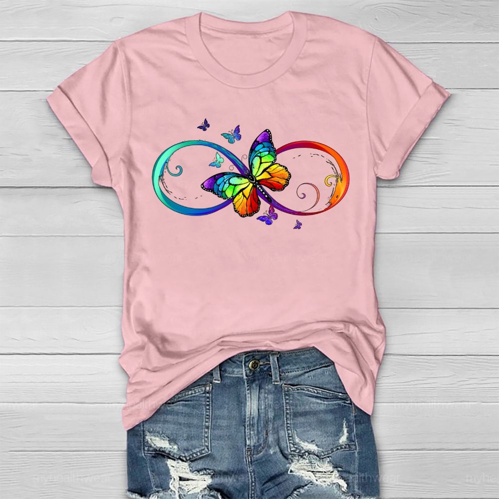 Infinity Symbol Butterfly Healthwear T-shirt