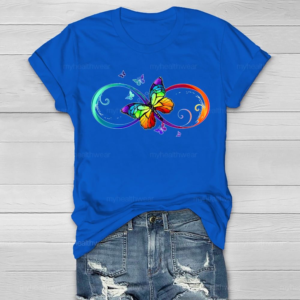 Infinity Symbol Butterfly Healthwear T-shirt