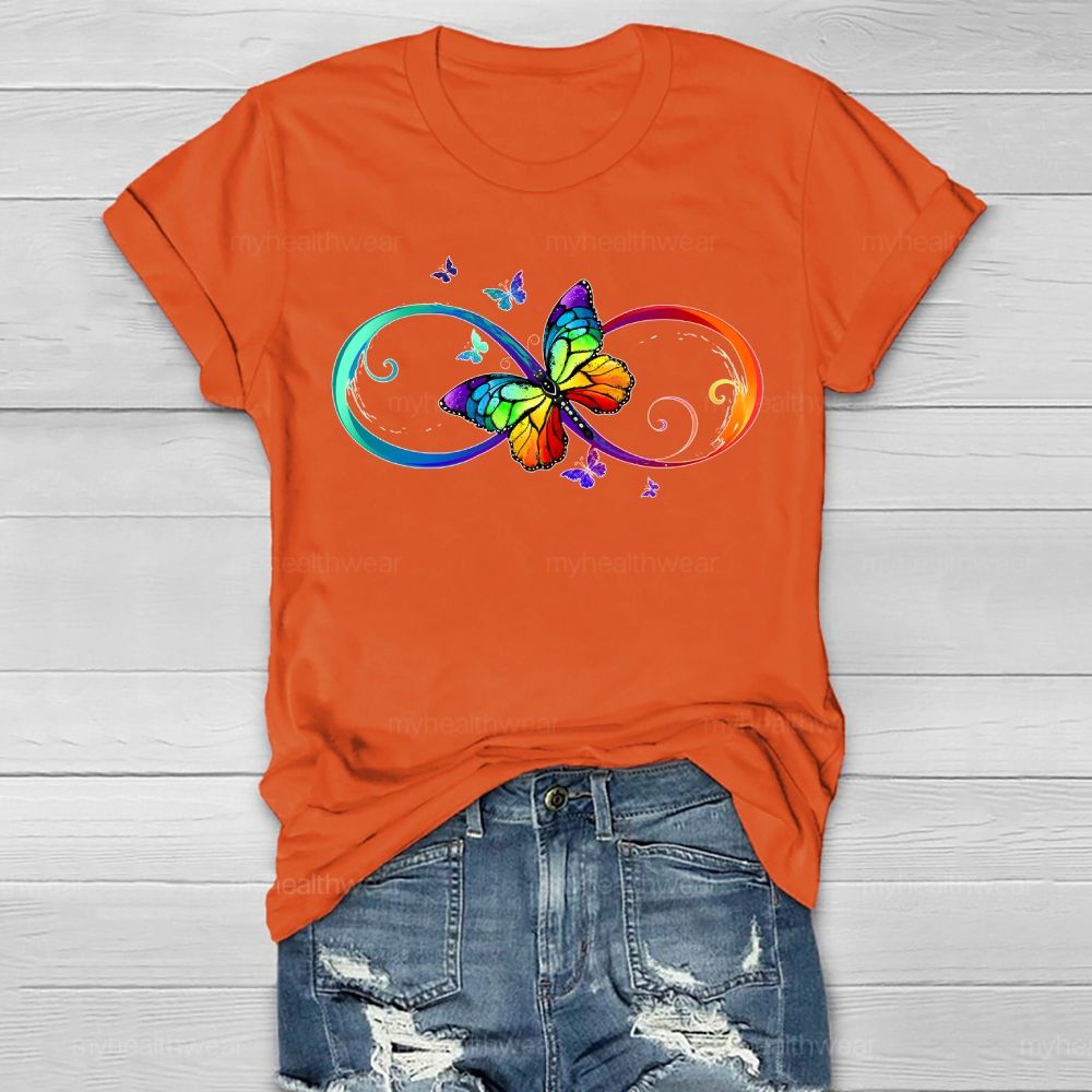 Infinity Symbol Butterfly Healthwear T-shirt