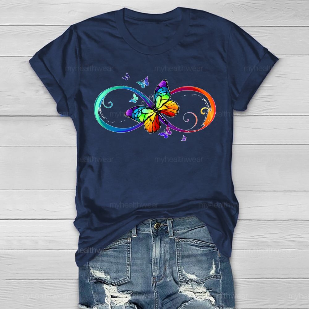 Infinity Symbol Butterfly Healthwear T-shirt