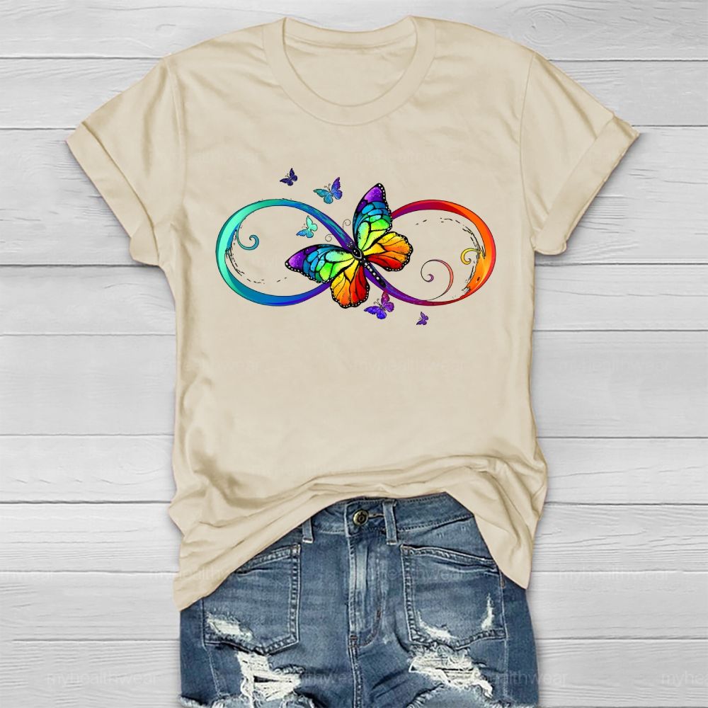 Infinity Symbol Butterfly Healthwear T-shirt