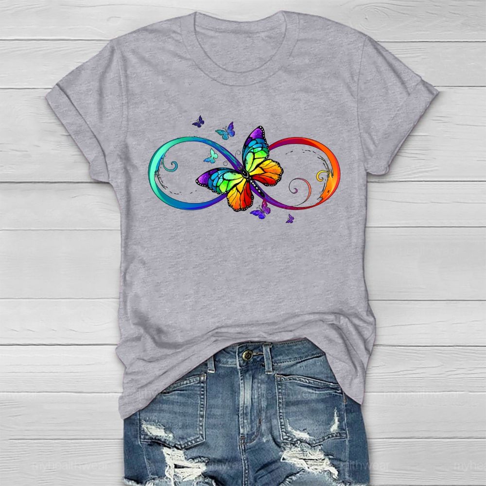 Infinity Symbol Butterfly Healthwear T-shirt