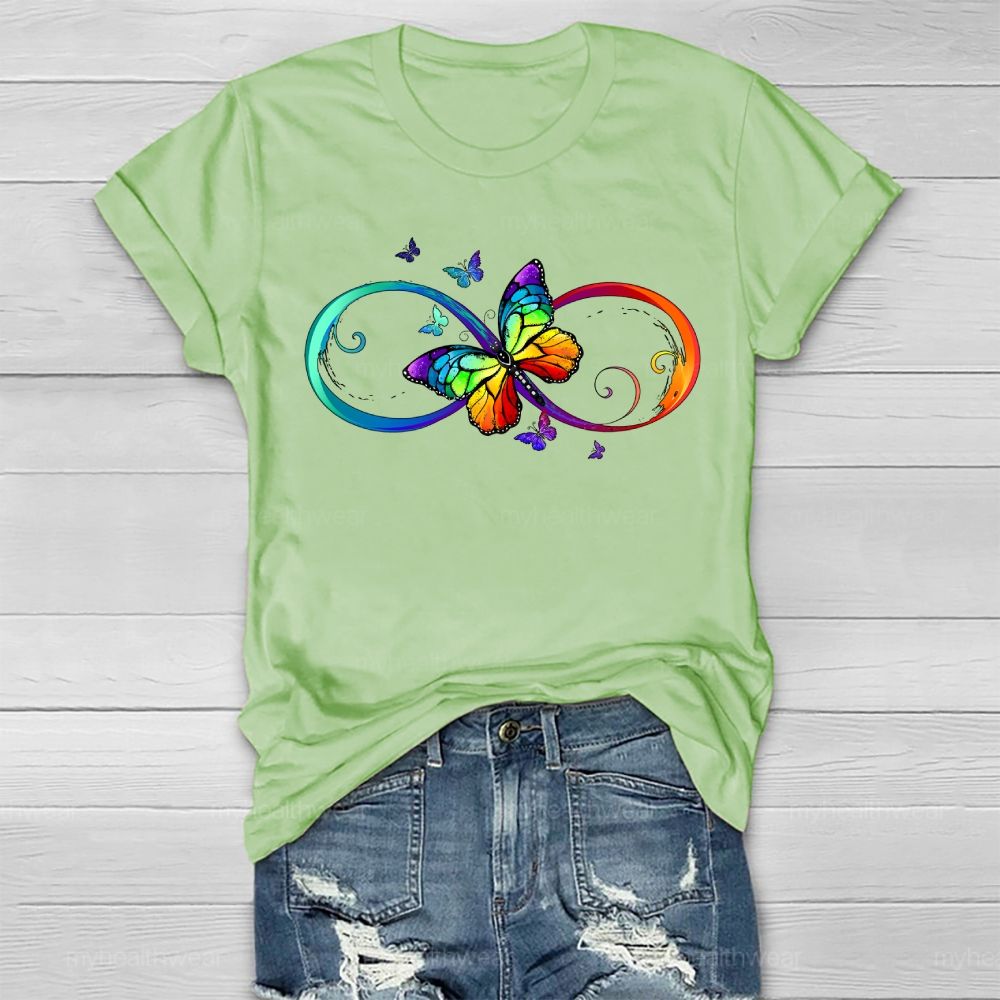 Infinity Symbol Butterfly Healthwear T-shirt