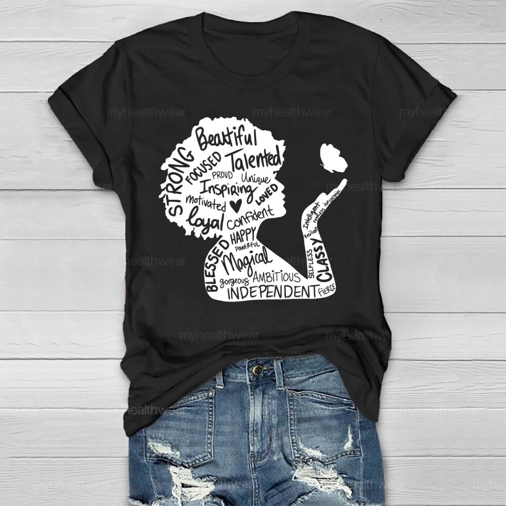 Woman Beautiful Strong Healthwear T-shirt