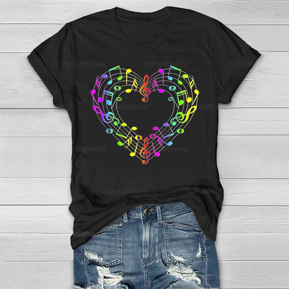 Musical Note Heart Healthwear T-shirt