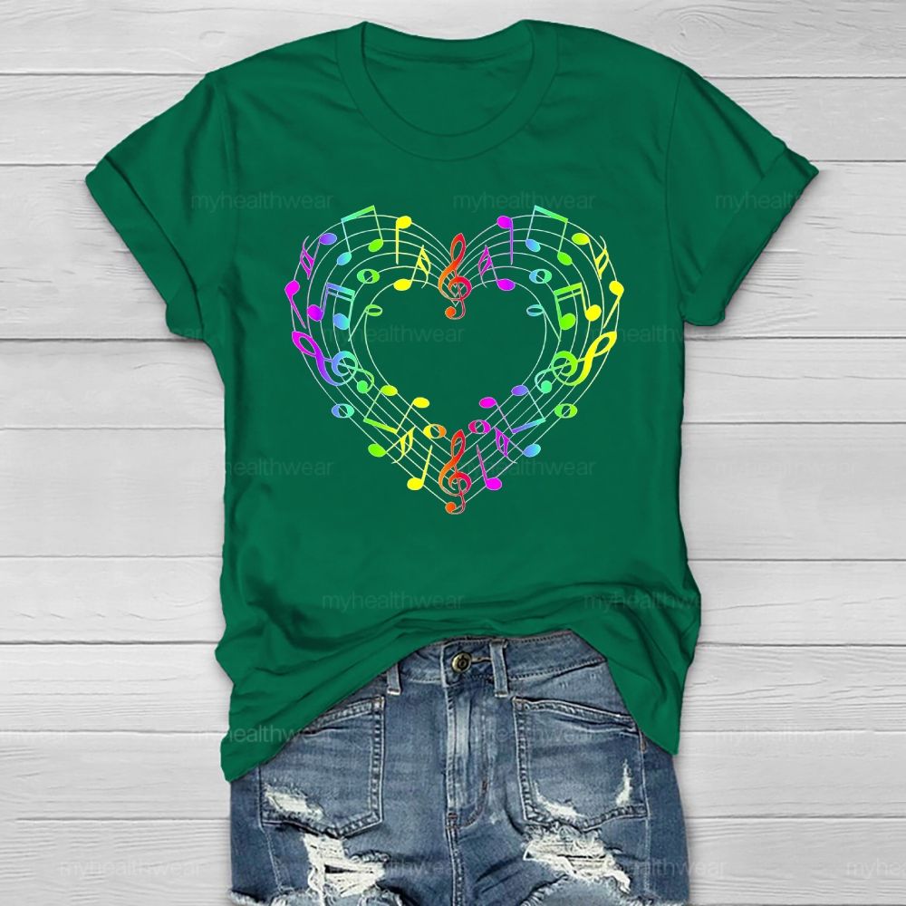 Musical Note Heart Healthwear T-shirt