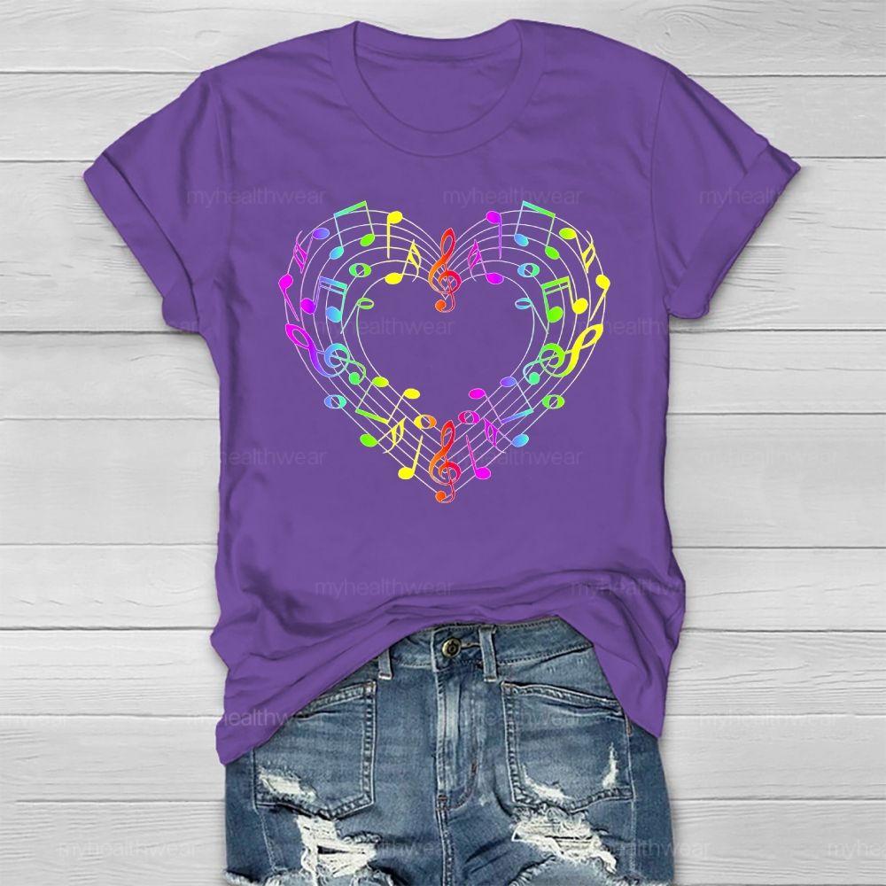 Musical Note Heart Healthwear T-shirt