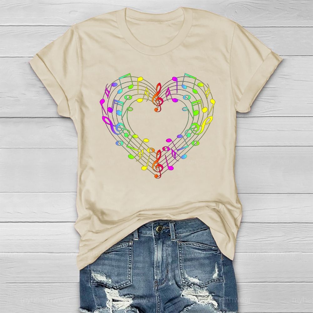 Musical Note Heart Healthwear T-shirt