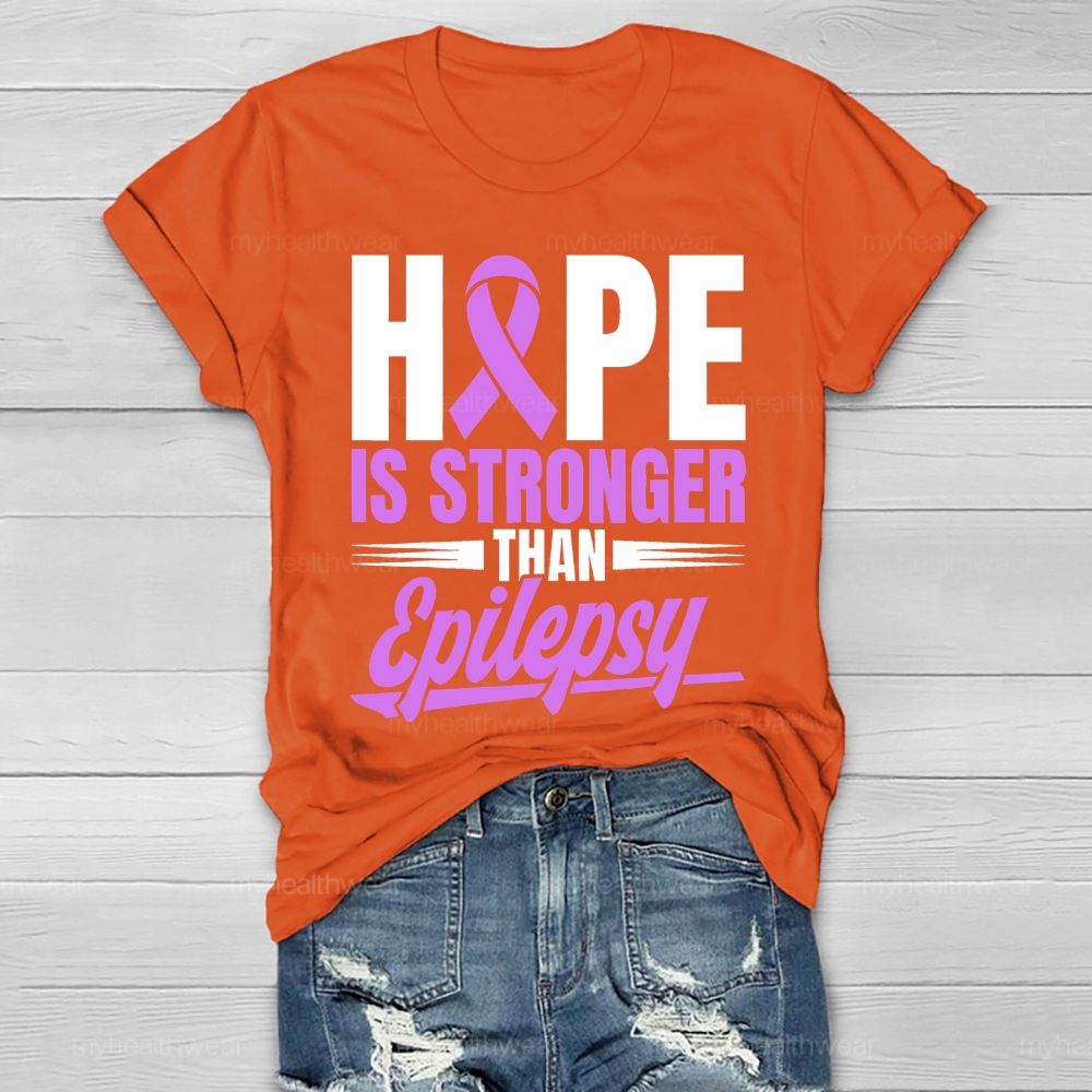 Hope Stronger than Epilepsy Healthwear T-shirt