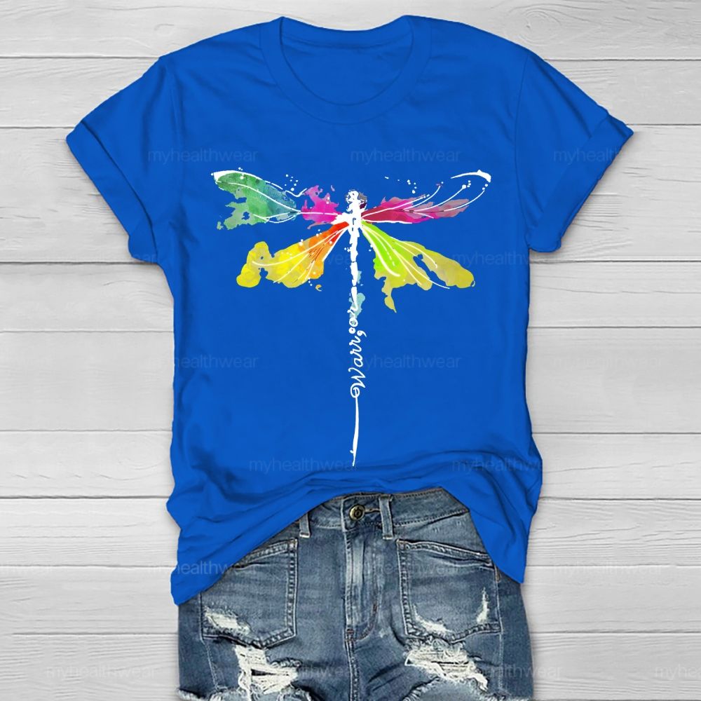 Warrior Colorful Dragonfly Healthwear T-shirt