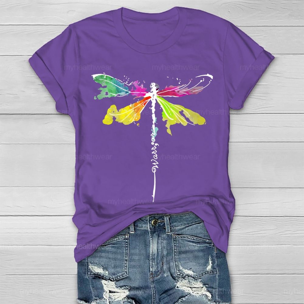Warrior Colorful Dragonfly Healthwear T-shirt