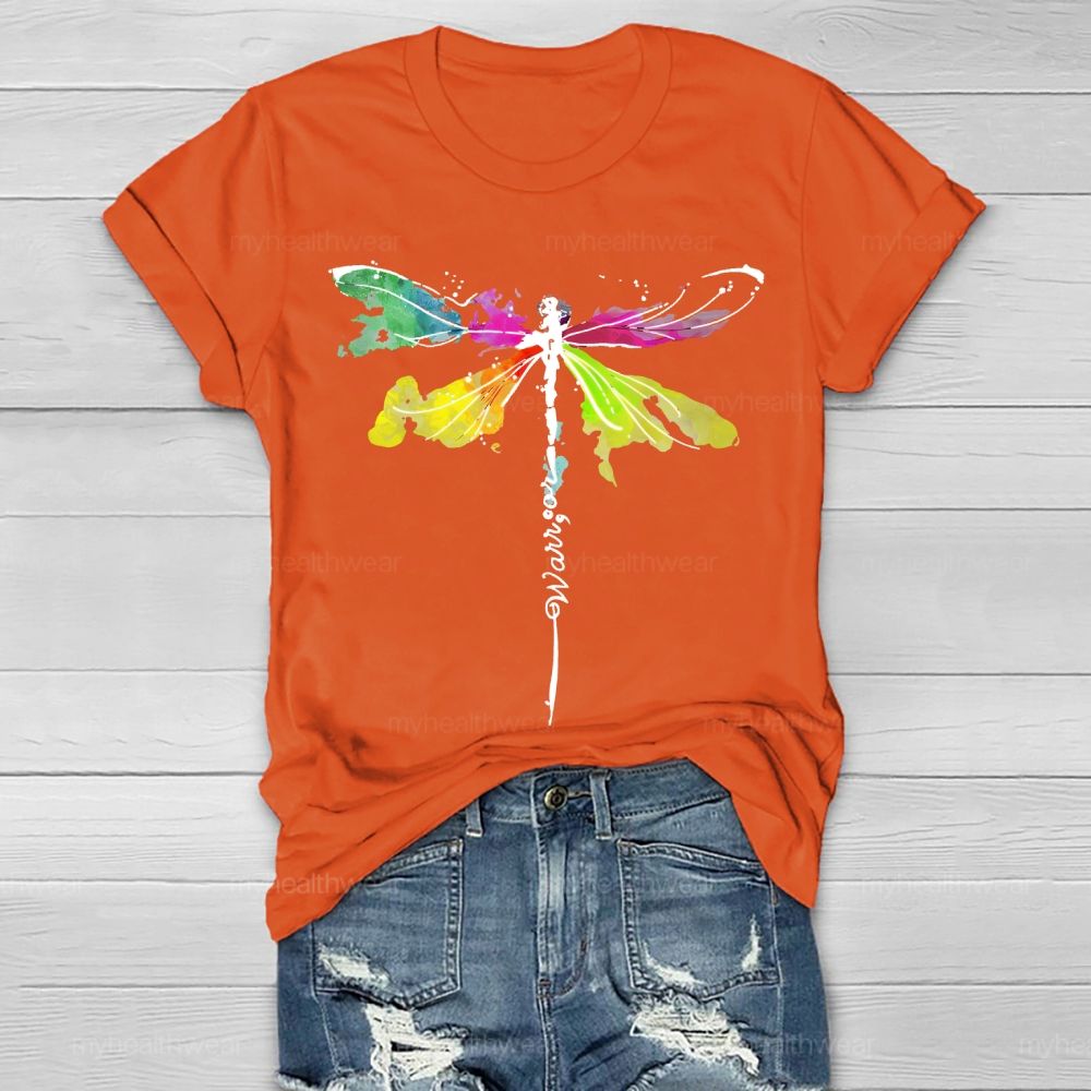 Warrior Colorful Dragonfly Healthwear T-shirt