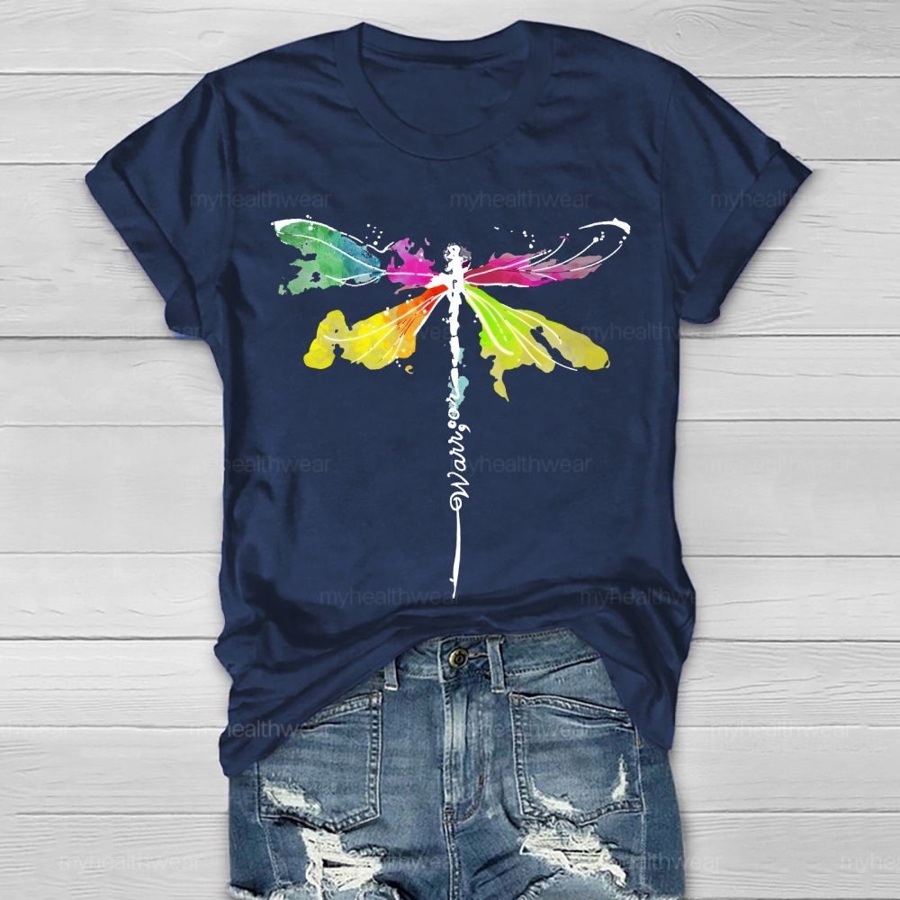 Warrior Colorful Dragonfly Healthwear T-shirt