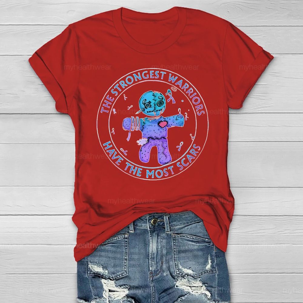The Strongest Warriors Have The Most Scars Healthwear T-shirt