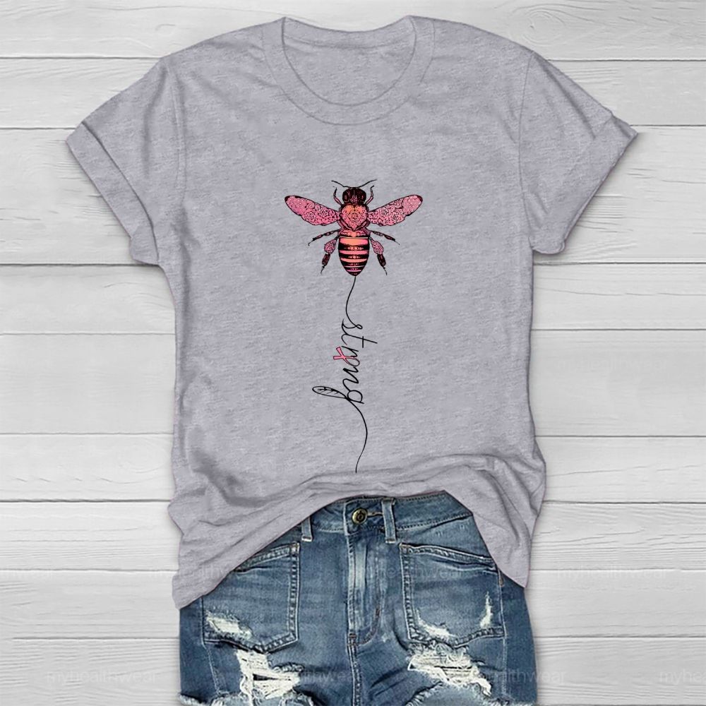 Bee Strong Pink Ribbon Healthwear T-shirt
