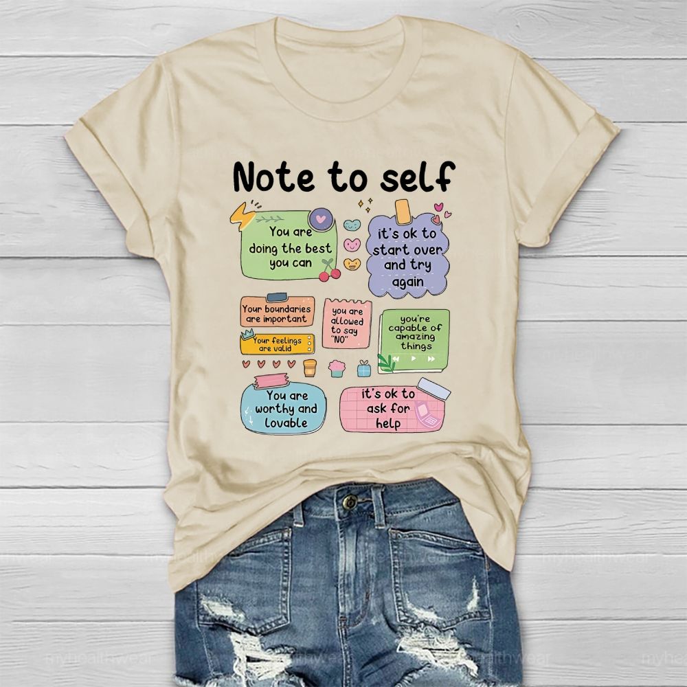 Note To Self Healthwear T-shirt