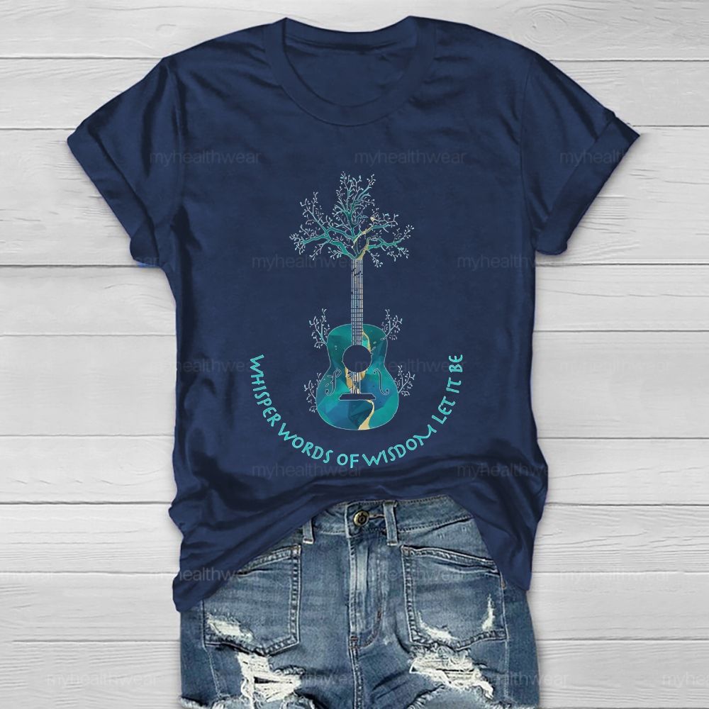 Whisper Words Of Wisdom Let It Be Guitar Tree Healthwear T-shirt