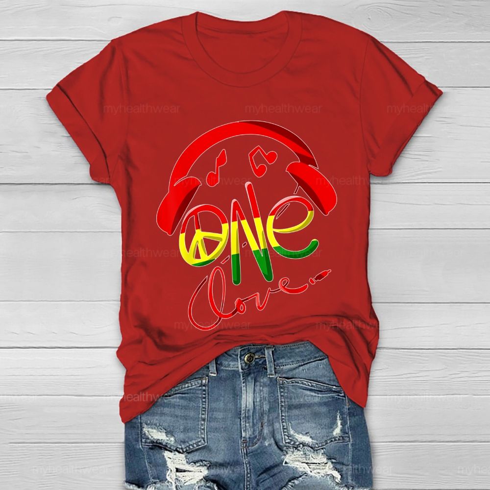 One Love Headphones Healthwear T-shirt