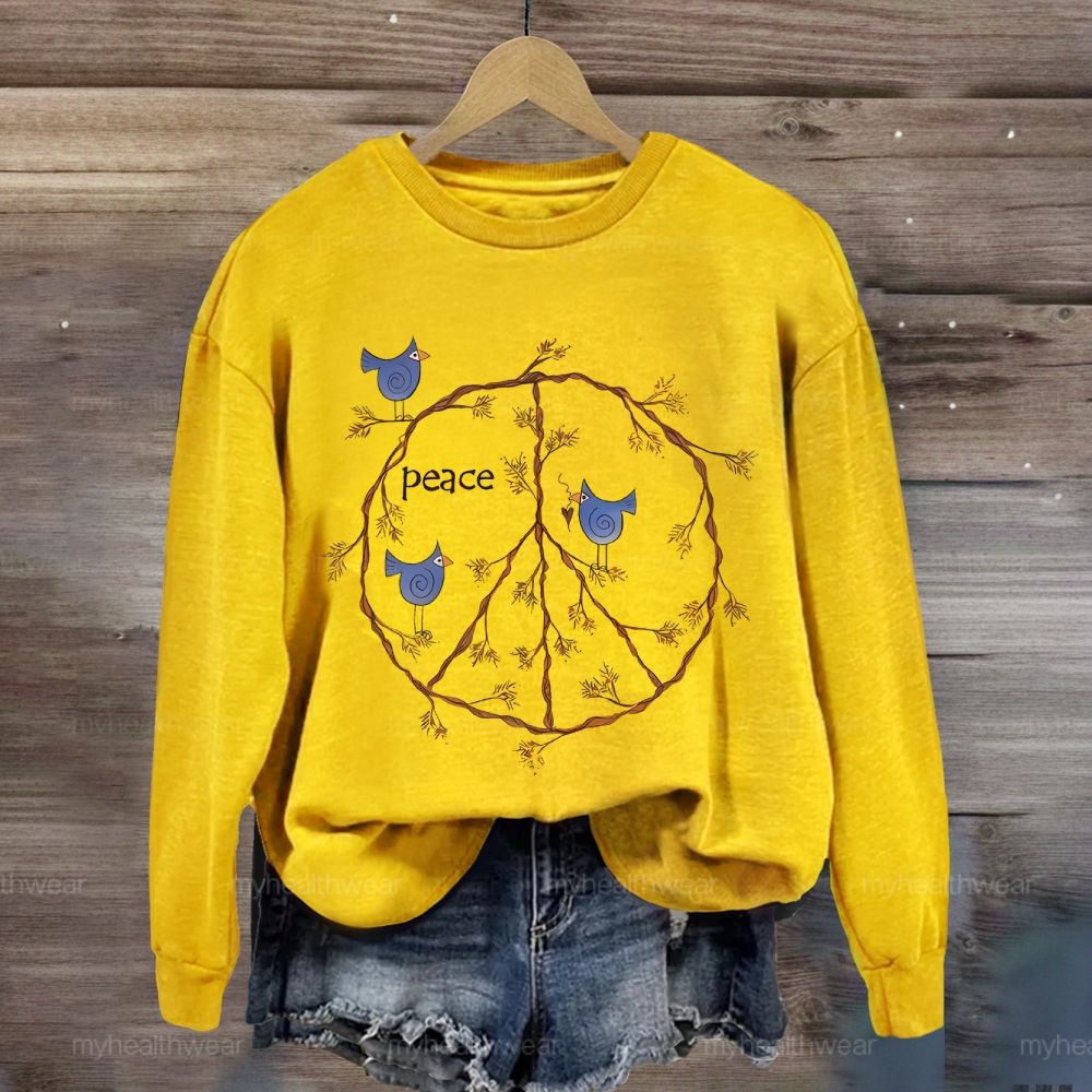 Peace Bird Graphic Sweatshirt