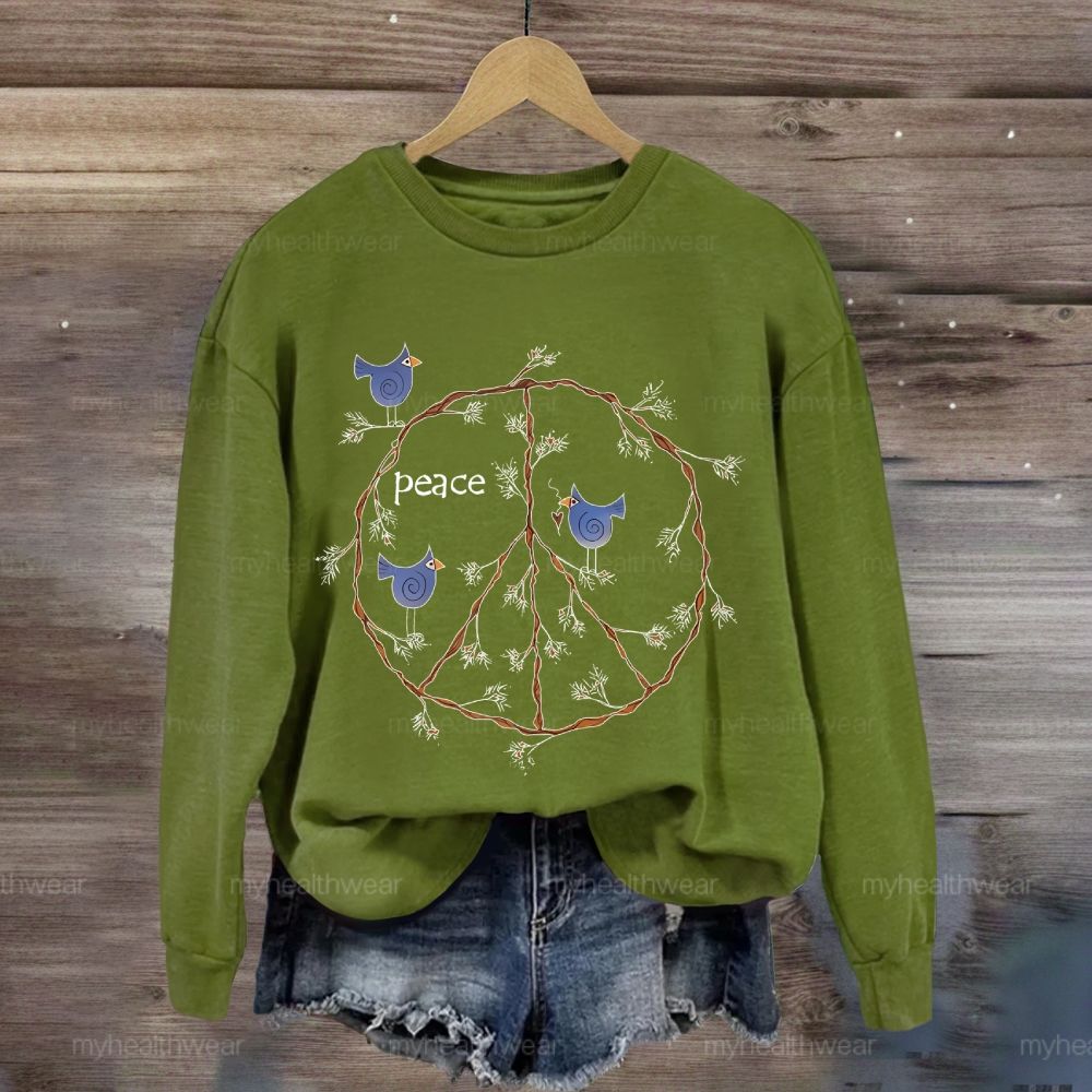Peace Bird Graphic Sweatshirt