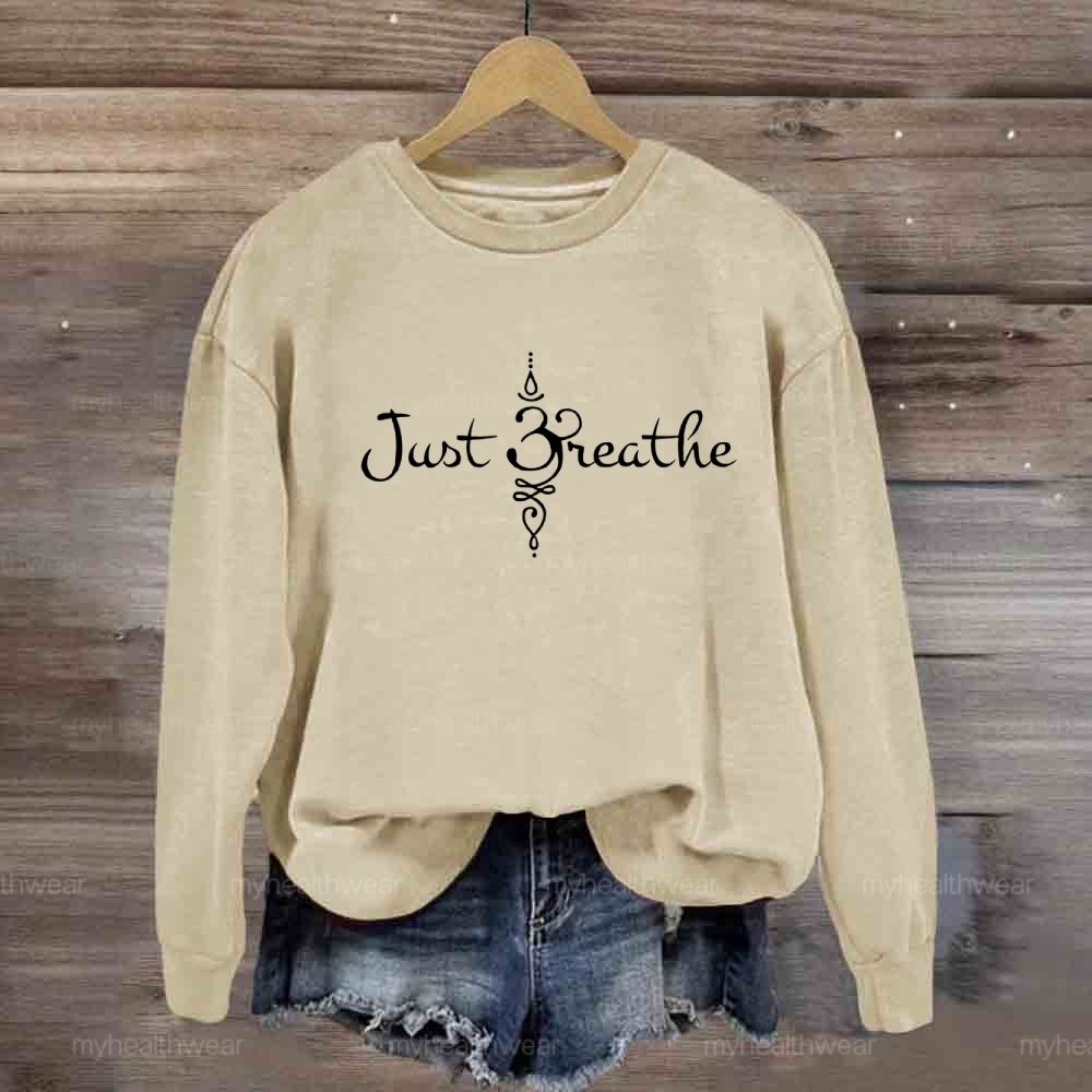 Just Breathe Graphics Sweatshirt