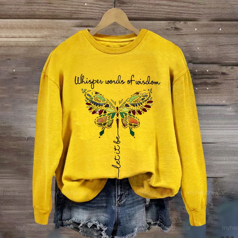 Whisper Words Of Wisdom Let It Be Graphic Sweatshirt