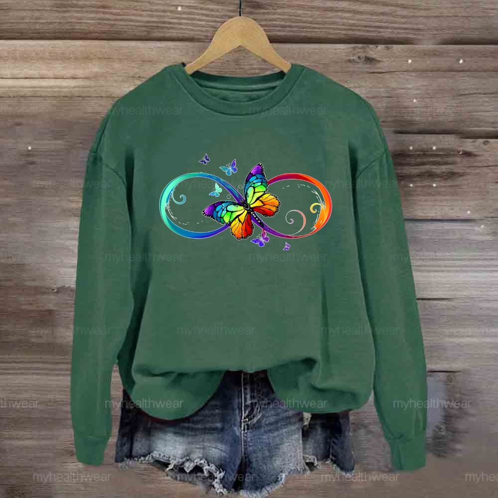 Infinity Symbol Butterfly Sweatshirt