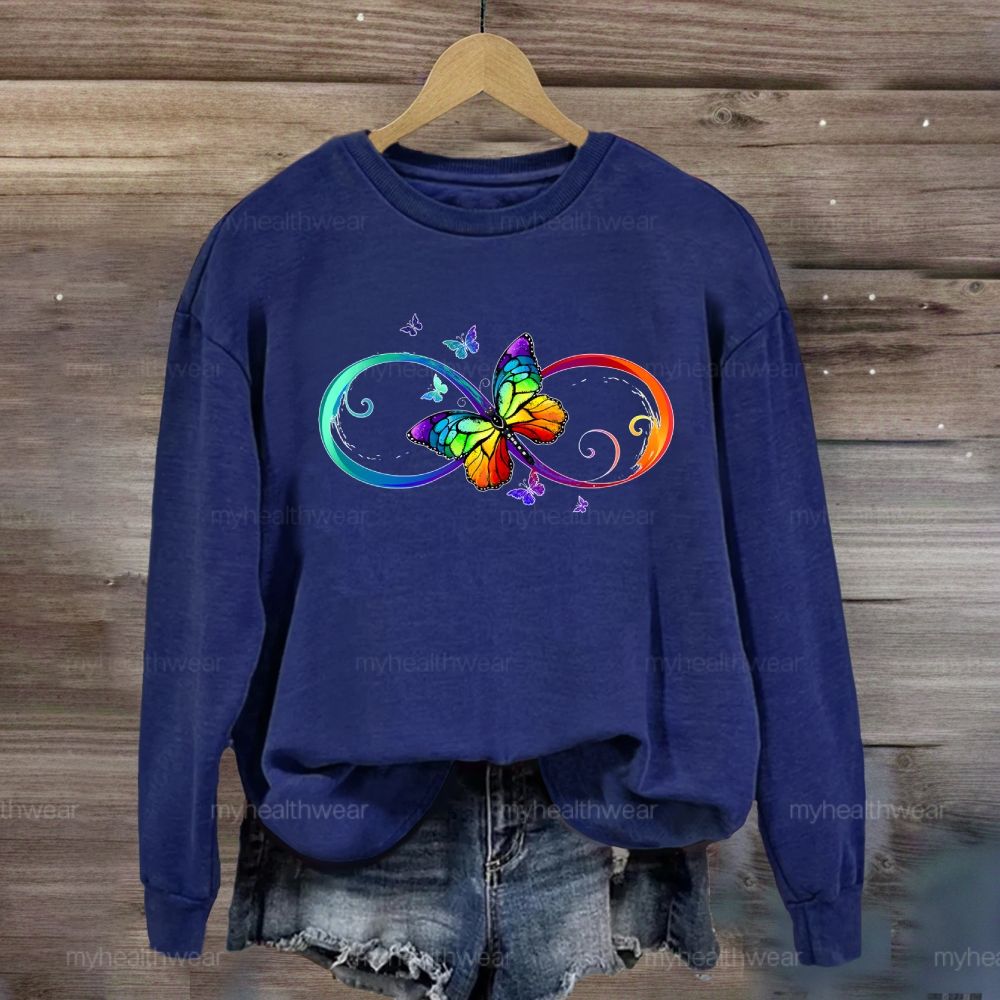 Infinity Symbol Butterfly Sweatshirt