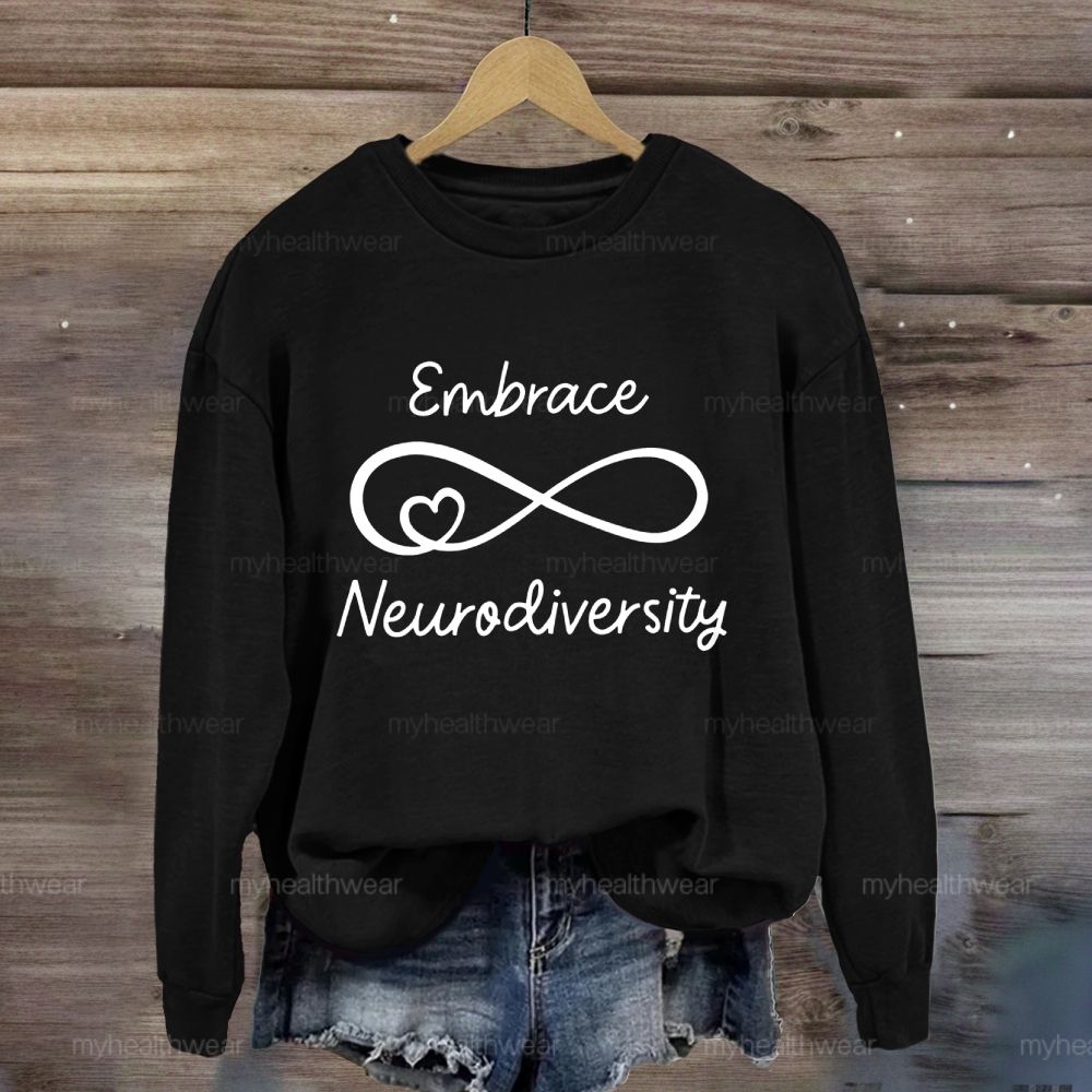Embrace Neurodiversity Letters Sweatshirt