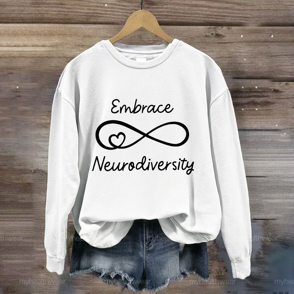 Embrace Neurodiversity Letters Sweatshirt