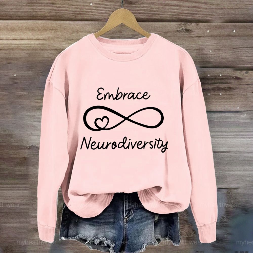 Embrace Neurodiversity Letters Sweatshirt